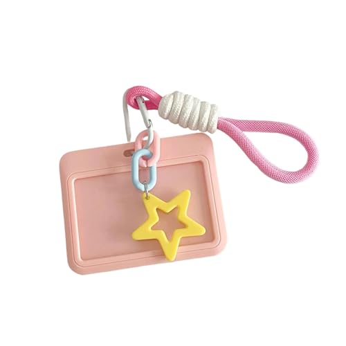 YIZITU Star Card Covers Photocard Holders Anti-Lost Keychain Credit Card Case Protective Sleeve Lovely Bus Card Protector Lovely Bus Card Sleeves von YIZITU