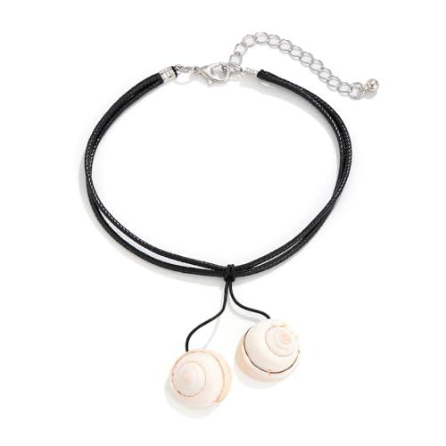 YIZITU Stilvolle Halskette/Fußkettchen mit Anhänger, schöne Muschelschalen-Fransen-Halskette/Fußkettchen-Accessoire für den täglichen Gebrauch auf Partys von YIZITU