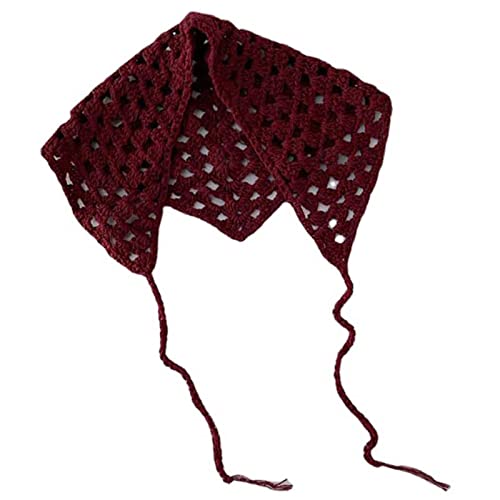 YIZITU Stylish Headwrap Häkeln Für Kopfband Für Dreieck Binde Rückenpackung Halshalshalshaar Bandana Mode Accessoire Turbane Frauen Mädchen von YIZITU