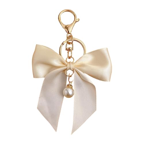 YIZITU Stylish Ribbon Bau Keyring Charme Für Taschen Schlüssel Leichtgewichtige Legierung Schlüsselbeutel Anhänger Schlüsselhalter Geschenk Frauen Mädchen Stilvolle Bögen Charme Geldbörse von YIZITU
