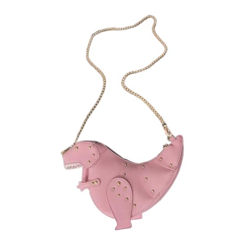 YIZITU Süße Dinosaurier-Umhängetasche, einzigartige PU-Umhängetasche mit Kettenriemen für Mädchen und Frauen, Geschenk-Option, a, One Size von YIZITU