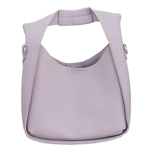 YIZITU Tasche Freizeit Mode Achseltasche Litchi Textur PU Umhängetasche Mädchen Frauen Trendy Tasche mit Innentasche Unterarmtasche, violett von YIZITU