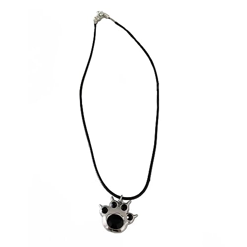YIZITU Tierkrallen-Schmuck, neuartiger einfacher Bärenklauen-Anhänger, All-Match-Schlüsselbein-Kette, verstellbares schwarzes Seil, kalte Halskette, schöner Bärenklauen-Anhänger, Halskette für Frauen von YIZITU