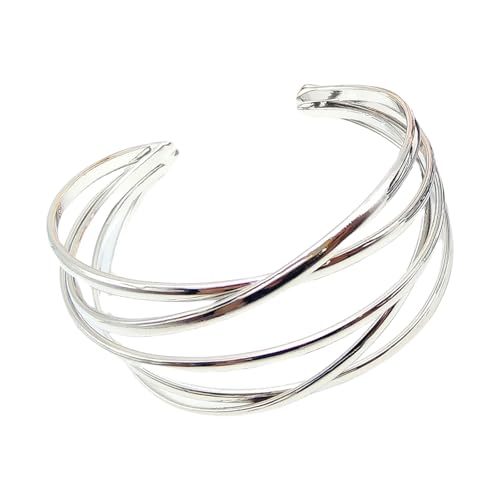 YIZITU Trendige Unregelmäßige Armreifen Geometrische Manschettenarmbänder Übertriebenes Armband Geeignet Für Paare Und Party Anlässe Tragen Offener Armreifen von YIZITU