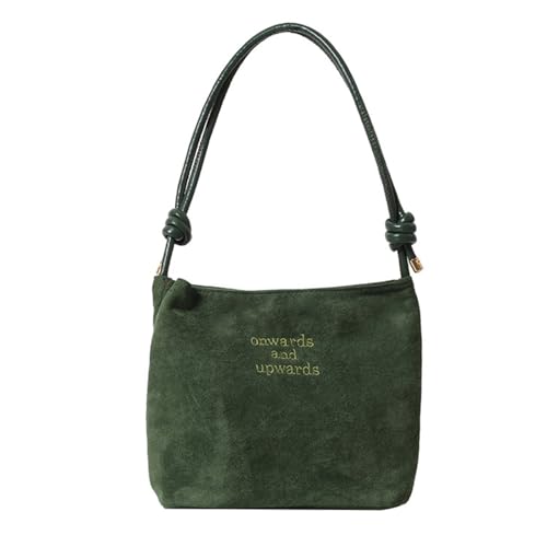 YIZITU Trendige und vielseitige Umhängetasche Damen Vintage Bucket Bags geeignet für jeden Anlass geeignet für verschiedene Anlässe, grün YIZITU Trendige und vielseitige Umhängetasche Damen Vintage Bucket Bags geeignet für jeden Anlass geeignet für verschiedene Anlässe, grün von YIZITU
