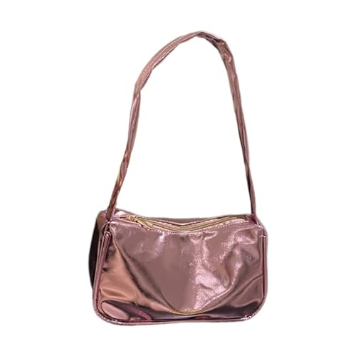 YIZITU Umhängetasche aus PU-Kunststoff, vielseitig, trendig, Achseltasche, Ledertasche, Unterarmtasche für Mädchen, Damen, modische Handtasche, rose von YIZITU