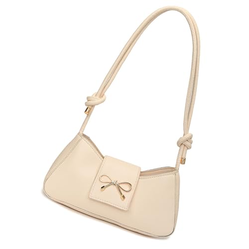 YIZITU Umhängetasche für Damen und Mädchen, trendige Abend-Clutches, Geldbörse, PU-Leder, unter dem Arm, Geldbörse, Schleife, Geldbörse, Handtasche, Geschenke, Schleifen, Geldbörse, Handtasche, beige YIZITU Umhängetasche für Damen und Mädchen, trendige Abend-Clutches, Geldbörse, PU-Leder, unter dem Arm, Geldbörse, Schleife, Geldbörse, Handtasche, Geschenke, Schleifen, Geldbörse, Handtasche, beige von YIZITU