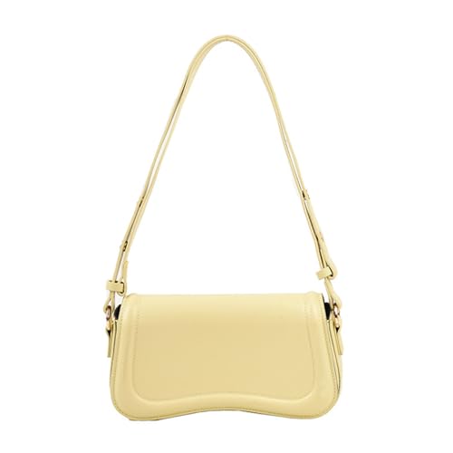 YIZITU Umhängetasche mit Klappe, aus PU-Leder, geeignet für Shopping und Freizeitausflüge, modische Farb-Schultertasche, a, One Size von YIZITU