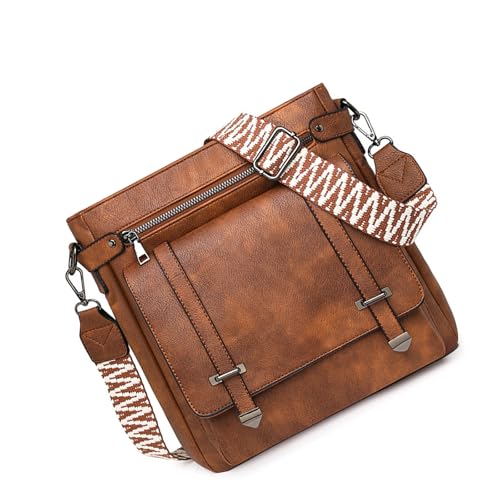 YIZITU Umhängetasche mit großer Kapazität für Damen, stilvolle Kuriertasche, Eimer, PU-Leder, trendig, Pendeln, Damen, Eimer, große Kapazität, Schultertasche, modische Umhängetasche für Reisen von YIZITU