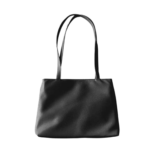 YIZITU Unterarmtasche, Schultertasche, einfarbig, modische Handtasche, minimalistisch, PU-Achseltasche, vielseitig, trendig, Schwarz von YIZITU