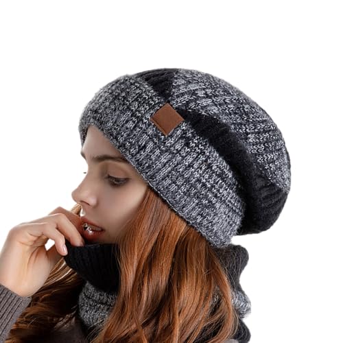 YIZITU Verdickter Ushanka 21–23 Zoll Kopfumfang Pelziges Futter Verdickter Halswärmer Für Kaltes Wetter Isolierte Mütze Strick Kopfbedeckung YIZITU Verdickter Ushanka 21–23 Zoll Kopfumfang Pelziges Futter Verdickter Halswärmer Für Kaltes Wetter Isolierte Mütze Strick Kopfbedeckung von YIZITU