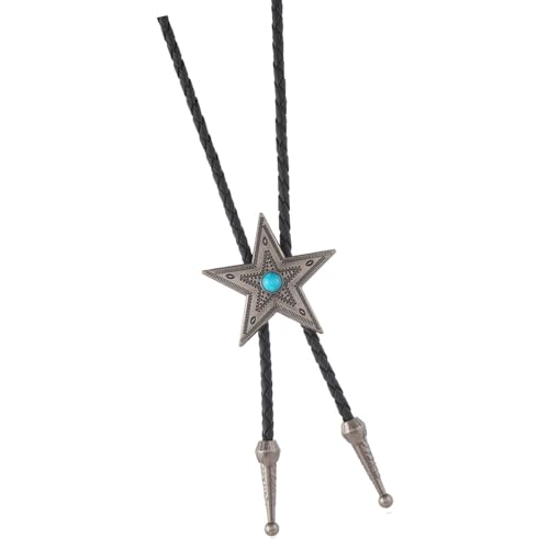 YIZITU Verstellbare Bolotie Für Männer Frauen Western Halskette Accessoire Für Partys Hochzeit Kostümveranstaltung Mit Legierstern Anhänger Alloy Star Bolo Tie Schmuck Schmuck von YIZITU