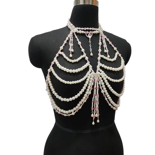 YIZITU Verstellbare Perlenkörperschmuckkettenkette Dekoration Für Trendige Frauen Trägerlose Kleider Und Lässige Stilvolle Outfit YIZITU Verstellbare Perlenkörperschmuckkettenkette Dekoration Für Trendige Frauen Trägerlose Kleider Und Lässige Stilvolle Outfit von YIZITU