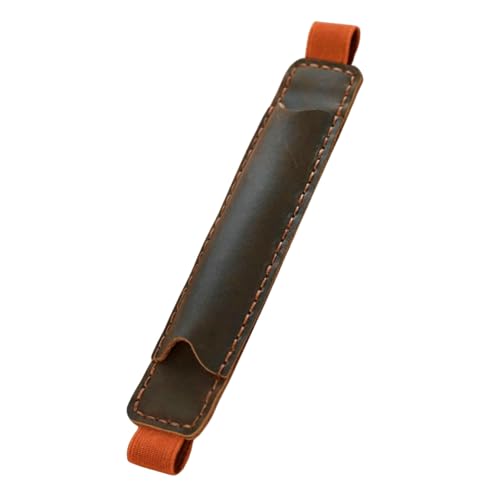 YIZITU Verstellbares elastisches Band Stifthalter Leder Stiftebeutel auslaufsicher Leder Federmäppchen für Hardcover Journal Notebook Student Stifteetui von YIZITU