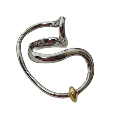YIZITU Verzerrte Linienringe Vielseitige Geometrische Ringe Einstellbare Übertriebene Unisex Ornamente Minimalistisches Zubehör Vielseitig Unisex von YIZITU