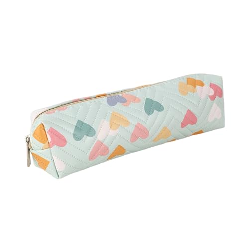 YIZITU Wasserabweisendes Federmäppchen aus Leder, tragbare Bleistift-Organizer-Tasche für Schule, Büro, Reisen, täglichen Gebrauch, Lederetui, blau von YIZITU