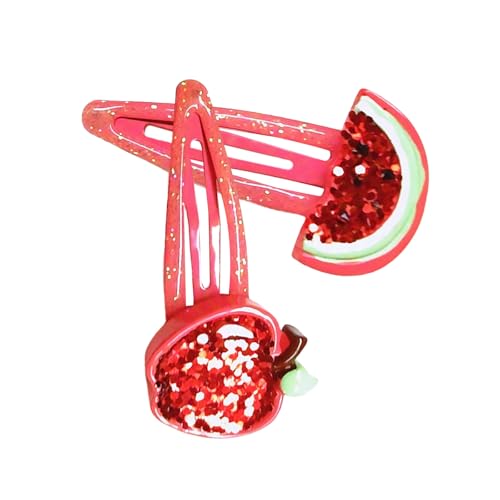 YIZITU Wassermelon Haarnadelfrucht Kopfbedeckung Kopfbedeckte Geburtstag Fun Headwear Wassermelonen Haarclip Kopfbewegung Spaß Für Frauen Weihnachten Halloween Kostüm von YIZITU