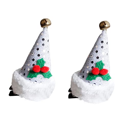 YIZITU Weihnachtshut Haarclip Mit Santa Hat Hair Clip Für Frauen Santa Kopfstück Neujahr Party Weihnachten Haarnadel von YIZITU