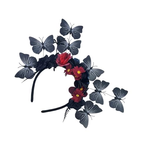 YIZITU Wie Blumen Schmetterling Hairban Haarstyling Accessoire Mit Biegsamem Draht Ideal Für Gartenpartys Und Galas Event Teaparty Kopfstück von YIZITU