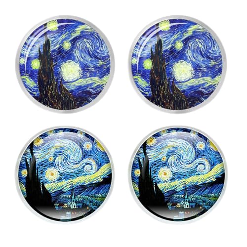 Zarte Sternennachtstudel Ohrring Malerei Ohrohrringe Juwelier Überraschung Geschenk Für Freundin Freund Ohrringe Für Frauen Silber Opal von YIZITU