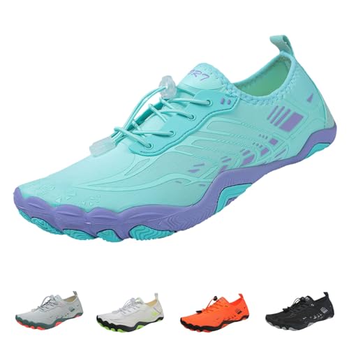 Barfussschuhe Damen Sommer, Barfußschuhe Herren Surfschuhe Wasserschuhe, Atmungsaktiv Barefoot Shoes rutschfeste Fitnessschuhe (D, Erwachsene, 39, Numerisch, EU Schuhgrößensystem, M) von YImoomus