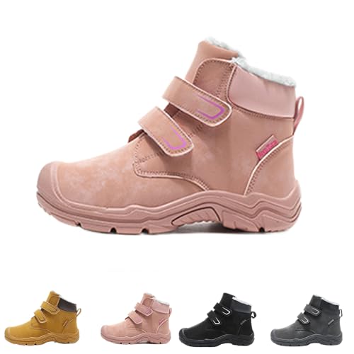 YImoomus Barfußschuhe Kinder Winter Wasserdicht Herbst Herren Daman, Warm Halten Kinder Traillaufschuhe Unisex (Pink, Jugendliche, 38, Numerisch, EU Schuhgrößensystem, M) von YImoomus