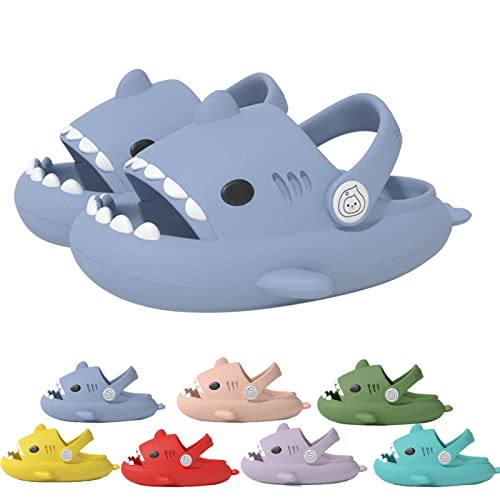 YImoomus Cloud Shark Slides Kids, Hai Hausschuhe Schuhe Kind Sommer Haifisch Schlappen, Cartoon Teenager Rutschfeste Badeschuhe (D, Kleinkind, 23, Numerisch (von/bis), EU Schuhgrößensystem, 24, M) von YImoomus