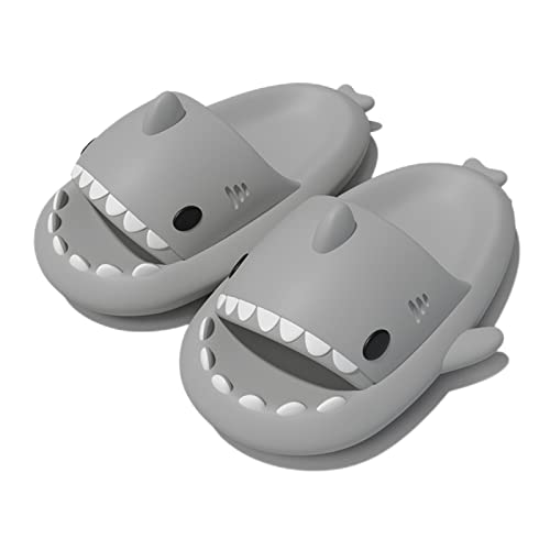 YImoomus Cloud Shark Slides Kids, Hai Hausschuhe Schuhe Kind Sommer Haifisch Schlappen, Cartoon Teenager Rutschfeste Badeschuhe (Gery, Kleinkind, 31, Numerisch (von/bis), EU Schuhgrößensystem, 32, M) von YImoomus