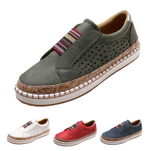 YImoomus Dotmalls Schuhe, Ultrabequeme Atmungsaktive Dotmalls-Sneaker, Bequeme Orthopädische Damen Libiyi Sneaker (Green A, Erwachsene, 39, Numerisch, EU Schuhgrößensystem, M) von YImoomus