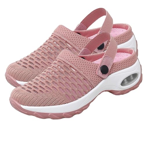 YImoomus Orthopädische Clogs für Damen mit Luftpolsterunterstützung zur Reduzierung des Rücken- und Kniedrucks (Pink, Erwachsene, Damen, 39, Numerisch, EU Schuhgrößensystem, M) von YImoomus