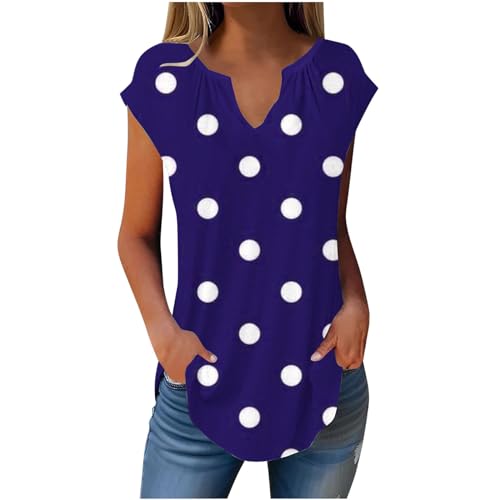 Bluse Lila Damen Bluse Damen Weiß Mit Punkten Damen Hemden LäSsig Bequeme Oberteile Damen Bluse Boho Bluse Damen Elegant V-Ausschnitt T-Shirt Top GrüN Damen Elegant Damen Blusentop von YIzdegg