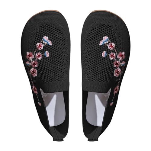 Schwarze Schlichte Ballerinas, Ballerinas FüR MäDchen, Flache Schuhe FüR Damen, Sommerschuhe Damen Breite FüßE, Super Weiche Und Bequeme Ballerinas, Tanzschuhe Damen Flach, Leicht Laufschuhe von YIzdegg