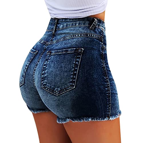 YIzdegg 2025 Kurze Jeanshose Damen Sommer Jeans Shorts Butt Lifting Kurze Hose High Waist Sexy Bermudashorts Bequemer Stretch Destroyed Jeansshorts Schmal Geschnittene Soft Jeans(S-5Xl YIzdegg 2025 Kurze Jeanshose Damen Sommer Jeans Shorts Butt Lifting Kurze Hose High Waist Sexy Bermudashorts Bequemer Stretch Destroyed Jeansshorts Schmal Geschnittene Soft Jeans(S-5Xl von YIzdegg