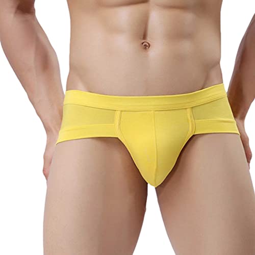 YIzdegg Boxershorts MäNner UnterwäSche Einfarbig Retroshorts Atmungsaktive HerrenunterwäSche Bequem Underpants UnterwäSche GroßE GrößEn HöSchen Low Rise Herrenslip G-String Badeslip Weich Unterhosen von YIzdegg