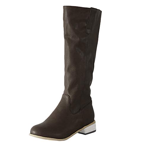 YIzdegg Damen Stiefel Leder - Retro Langschaft Stiefel Winterstiefel Mit Absatz Damen High Boots Rundzehe Elegant Reitstiefel Beiläufig Overknee High Tube Winter Warme Ubergangsstiefel YIzdegg Damen Stiefel Leder - Retro Langschaft Stiefel Winterstiefel Mit Absatz Damen High Boots Rundzehe Elegant Reitstiefel Beiläufig Overknee High Tube Winter Warme Ubergangsstiefel von YIzdegg