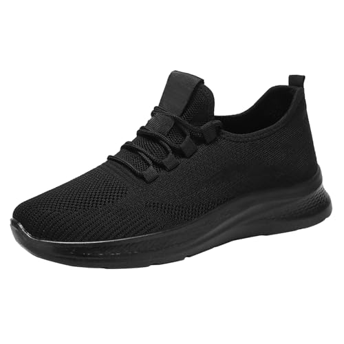 YIzdegg Herren Freizeitschuhe Frühling und Einzelschuhe Mesh Atmungsaktive Freizeitlaufschuhe Pendeln Reisen Leichte Sport Freizeitschuhe Jogging Schuhe Für Herren (Black, 39) von YIzdegg