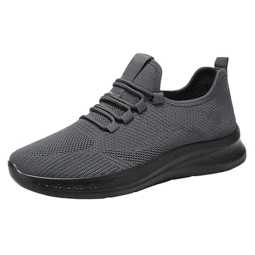 YIzdegg Herren Freizeitschuhe Frühling und Einzelschuhe Mesh Atmungsaktive Freizeitlaufschuhe Pendeln Reisen Leichte Sport Freizeitschuhe Jogging Schuhe Für Herren (Grey, 39) von YIzdegg