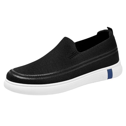 YIzdegg Herren Freizeitschuhe Frühling und orthopädische Wanderschuhe Weiche Sohle Bequeme atmungsaktive Outdoor-Freizeitschuhe Herren Schuhe Mokassins (Black, 42) von YIzdegg