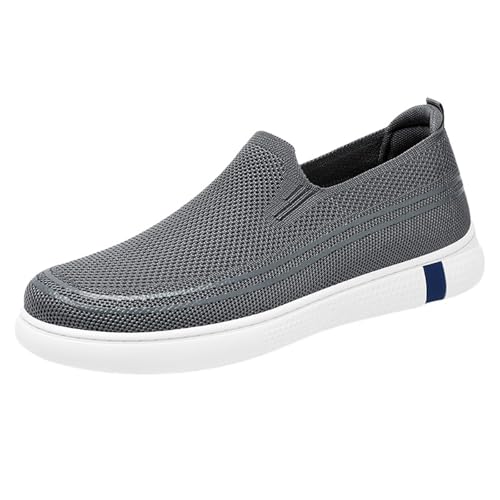 YIzdegg Herren Freizeitschuhe Frühling und orthopädische Wanderschuhe Weiche Sohle Bequeme atmungsaktive Outdoor-Freizeitschuhe Herren Schuhe Mokassins (Grey, 44) von YIzdegg