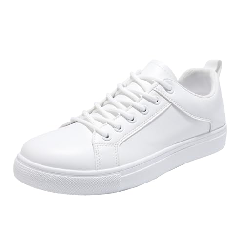 YIzdegg Herren Turnschuhe Retro All Freizeitschuhe weiße Schuhe Trendige Schuhe Skateschuh Mesh Schuhe Herren (White, 42) von YIzdegg