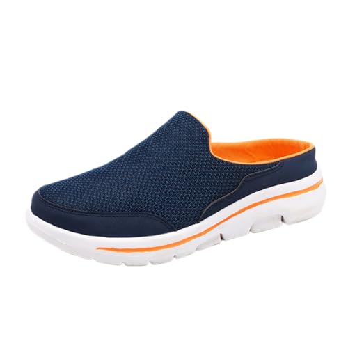 YIzdegg Herren Wanderschuhe Single Mesh Generation Mitte EIN Steigbügel Faule Schuhe Grenze Große Größe Männlich Herren Schuhe 44 Wasserdicht (Dark Blue, 39) von YIzdegg
