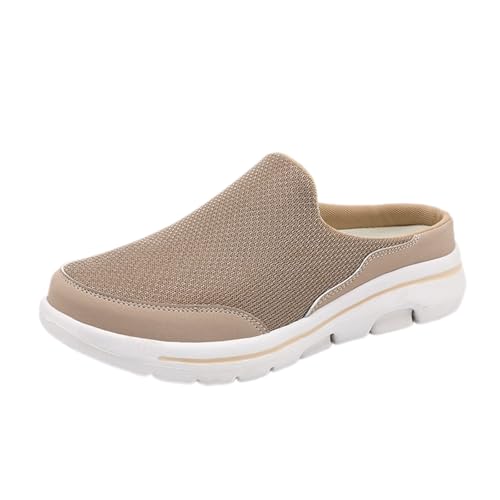 YIzdegg Herren Wanderschuhe Single Mesh Generation Mitte EIN Steigbügel Faule Schuhe Grenze Große Größe Männlich Herren Schuhe 44 Wasserdicht (Khaki, 46) von YIzdegg
