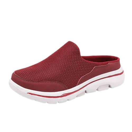 YIzdegg Herren Wanderschuhe Single Mesh Generation Mitte EIN Steigbügel Faule Schuhe Grenze Große Größe Männlich Herren Schuhe 44 Wasserdicht (Watermelon Red, 35) von YIzdegg