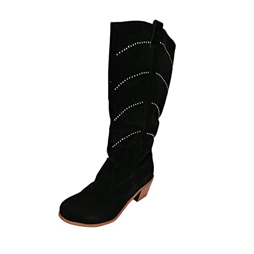 YIzdegg Kniehohe Stiefel Damen Mit Blockabsatz, Langschaftstiefel Glitter Overknee Stiefel Mit Reißverschluss Westernstiefel Spitze Zehe Kniestiefel Vintage Übergangsstiefel Elegant Damenstiefel YIzdegg Kniehohe Stiefel Damen Mit Blockabsatz, Langschaftstiefel Glitter Overknee Stiefel Mit Reißverschluss Westernstiefel Spitze Zehe Kniestiefel Vintage Übergangsstiefel Elegant Damenstiefel von YIzdegg