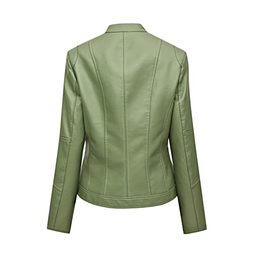 YIzdegg Lederjacke Damen Schwarz Herbstjacke Damen Elegant Übergangsjacke Große Größen Bikerjacke Lederimitat Motorrad Jacke Wasserdicht Jacke Mit Reißverschluss Und Taschen Freizeitjacke von YIzdegg