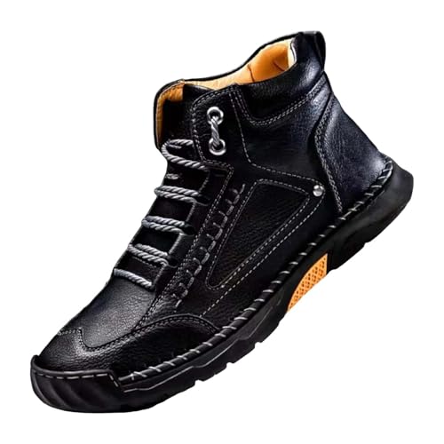 YIzdegg Mens Shoes High Top Elastic Sport Shoes Fashion Casual Shoes Mens Plus Size Ankle Boots Herren Schuhe 44 Weit (Black, 47) von YIzdegg