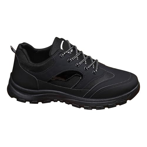 YIzdegg Modische Herren-Sportschuhe für Frühjahr und, Flache Unterseite, leichtes, atmungsaktives Mesh, zum Reinschlüpfen, bequem, einfarbig, einfach. Eigenschaften: Basketball Schuhe (Black, 45) von YIzdegg