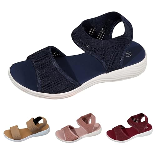 YIzdegg Orthopädische Schuhe Damen, Trekking Bequeme Sandalen Plantarfasziitis Sport Wandersandalen Outdoor Frauen Slippers Freizeitschuhe Leicht Offen Zehen Verstellbare Rieme Sandalen von YIzdegg