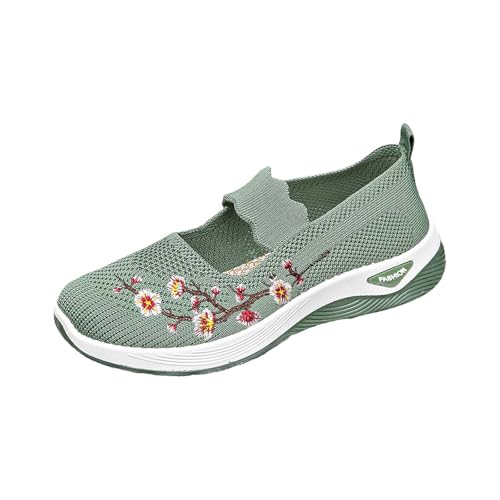YIzdegg Sneaker Damen Mit Blumen - Sommer Diabetiker Schuhe Leicht Orthopädische Schuhe Walkingschuhe Breite Fuß Bequeme Outdoor Sportschuhe Turnschuhe Laufschuhe Gesundheitsschuh von YIzdegg