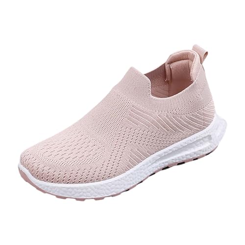 YIzdegg Sneaker Damen atmungsaktiv Schwarz Bequem Sportschuhe Turnschuhe Leicht Laufschuhe Mesh Freizeitschuhe Straßenlaufschuhe Ohne Schnürsenkel Outdoorschuhe Schlupfschuhe Slip On von YIzdegg